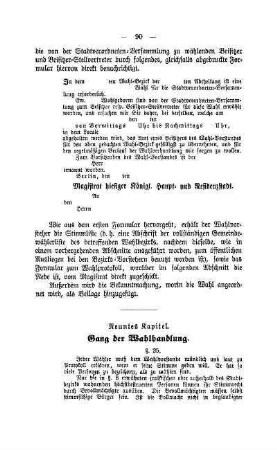 Neuntes Kapitel. Gang der Wahlhandlung