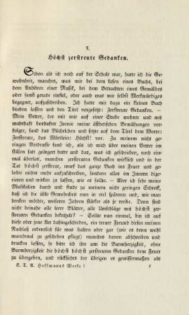 5. Höchst zerstreute Gedanken