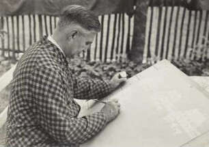 Musterentwurf, Steinauer Blaudruck, 1954