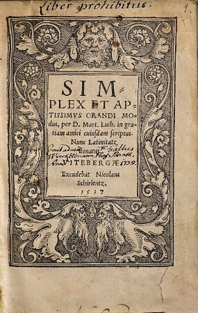 Simplex et aptissimvs orandi modus