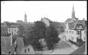 Großenhain. Lindenplatz mit Naundorfer Straße