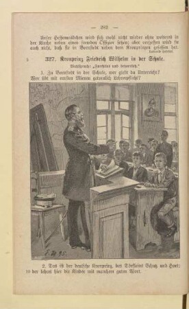 Kronprinz Friedrich Wilhelm in der Schule