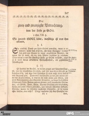 Die zwey und zwanzigste Betrachtung [...]