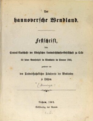 Das hannoversche Wendland