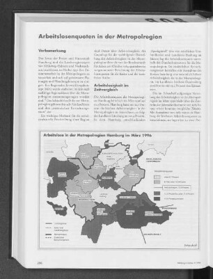 Arbeitslose in der Metropolregion Hamburg im März 1996