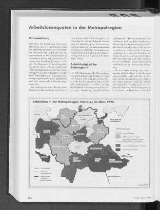 Arbeitslose in der Metropolregion Hamburg im März 1996