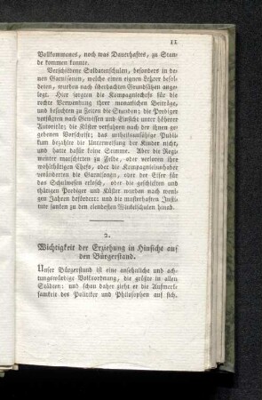 2. Wichtigkeit der Erziehung in Hinsicht auf den Bürgerstand.