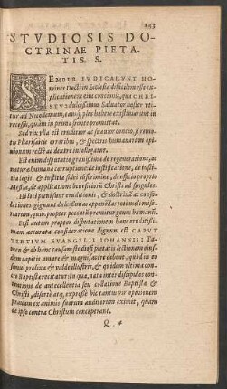 Studiosis Doctrinae Pietatis. S.