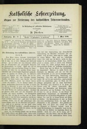 ¬Die¬ Bedeutung des katholischen Lehrers