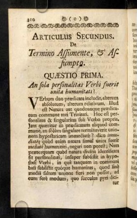 310-322, Quaestio Prima