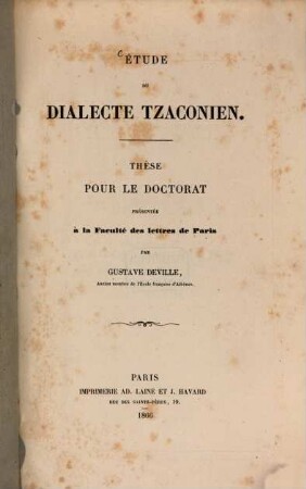 Étude du dialecte Tzaconien