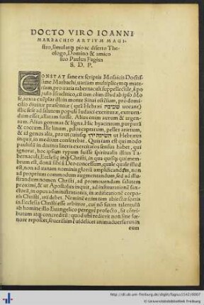 Epistola Nuncupatoria.