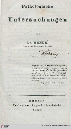 Pathologische Untersuchungen