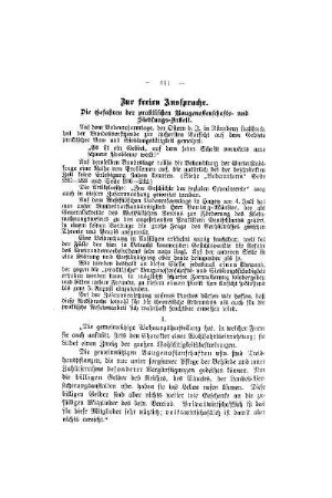 Zur freien Aussprache