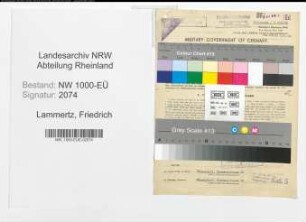 Entnazifizierung Friedrich Lammertz, geb. 07.03.1905 (Lehrer)