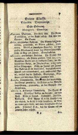 Dritte Klasse. Triandria. Dreymännige.