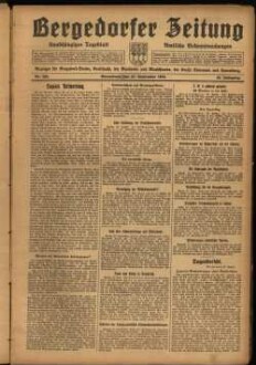 Bergedorfer Zeitung : unabhängig, überparteilich ; mit amtl. Bekanntmachungen