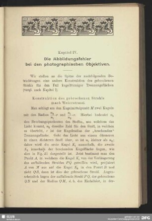 Die Abbildungsfehler bei den photographischen Objektiven
