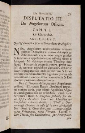 77-92, Disputatio III