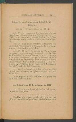 Ley de timbres de 10 de noviembre de 1915