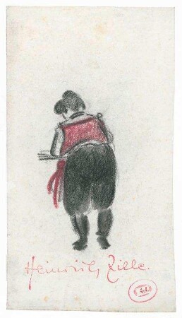 Dicke Frau von hinten mit weinroter Bluse