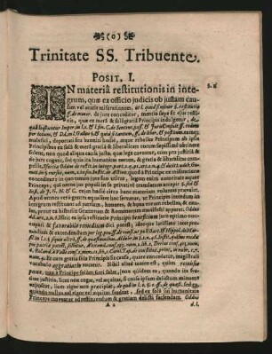 Posit. I. - VII.