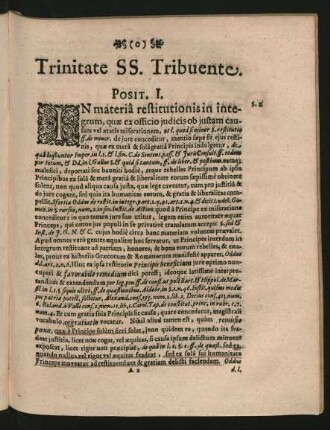 Posit. I. - VII.