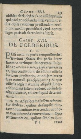 Caput XVII. De Foederibus.