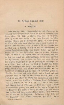 1-36 Die Anfänge christlicher Sitte
