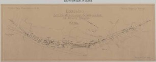 Oberpleis, Bahnhof: Lageplan betreffend Herstellung einer Sicherungsanlage auf Bahnhof Oberpleis. Lichtsignale. Lichttagessignale.