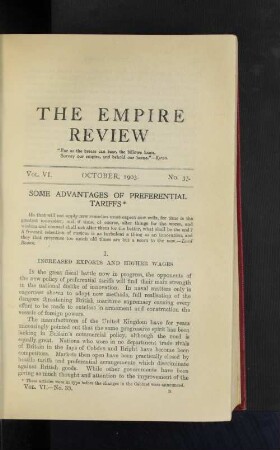 Vol. VI. October, 1903. No. 33.