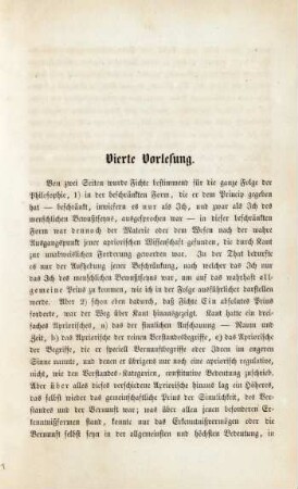 Vierte Vorlesung