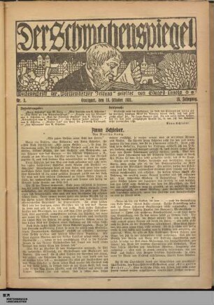 Der Schwabenspiegel : Wochenbeilage der Württemberger Zeitung