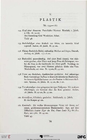 V. Plastik (Nr. 154-161)