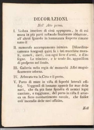 Decorazioni. / Changements De Theatre.