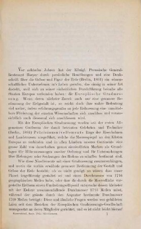 Das bayerische Präcisions-Nivellement und seine Beziehungen zur europäischen Gradmessung : miteiner Uebersichtskarte