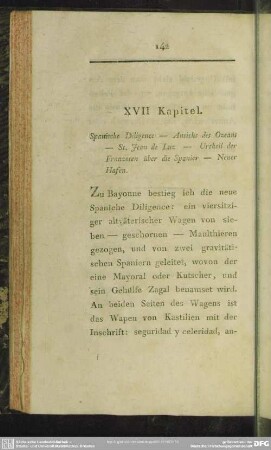 XVII. Kapitel. Spanische Diligence