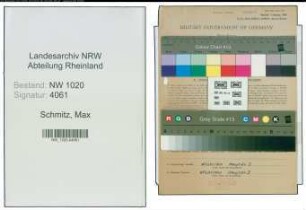 Entnazifizierung Max Schmitz , geb. 05.10.1899 (Dreher)