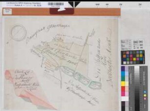 Ostbarthausen (Borgholzhausen) Vermessung der Ostbarhauser Mark auf der Salzenteichsheide 1772 o.M. 42 x 52 kol. Zeichnung M. Reinhold Spez.Verz. Markenkarten X Nr. 25