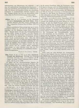 347-349 [Rezension] Jelke, Robert, Vernunft und Offenbarung