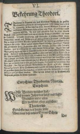 VI. Bekehrung Theodori.