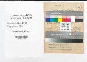 Entnazifizierung Franz Rewinkel , geb. 28.03.1908 (Schreiner)