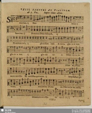 XXIII. Sanctus ad placitum