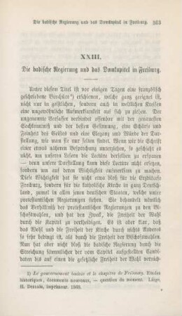 363-380 Die badische Regierung und das Domkapitel in Freiburg