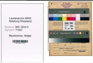 Entnazifizierung Walter Neukirchner, geb. 05.09.1899 (Kaufmann)