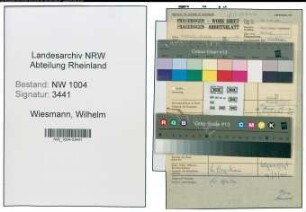 Entnazifizierung Wilhelm Wiesmann , geb. 27.08.1897 (Schlosser)