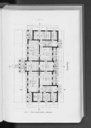 Abb. 17. Haus für ruhige Kranke. Erdgeschoss.