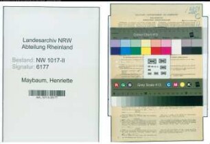 Entnazifizierung Henriette Maybaum , geb. 28.10.1901 ()