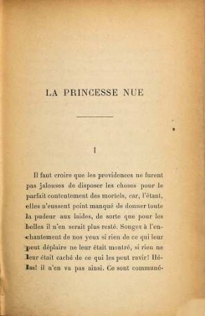 La Princesse nue (und andere Novellen)