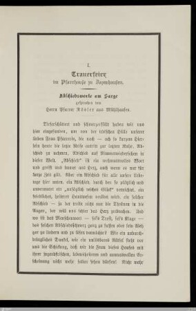 Trauerfeier